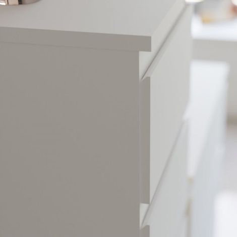 Comodino Morgan 2 cassetti 41.8 x 32.2 x H 49.3 cm. colore bianco