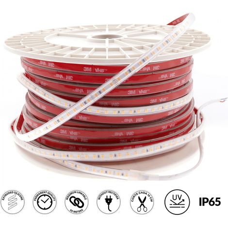 Tiroir LED 220VAC SMD2835 ProStrip 12W/m IP65 - 50 mètres 2700K - Ledme - LM2613 (1/3)