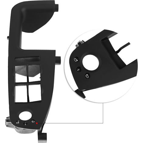 Cache de panneau de commande de vitres noir compatible avec Audi A4, B6, B7 et RS4 (1/2)
