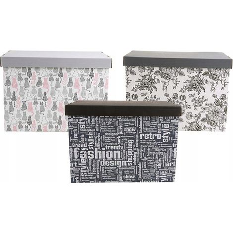 Caja de almacenamiento decorativa ecológica de 45x31x32 cm.