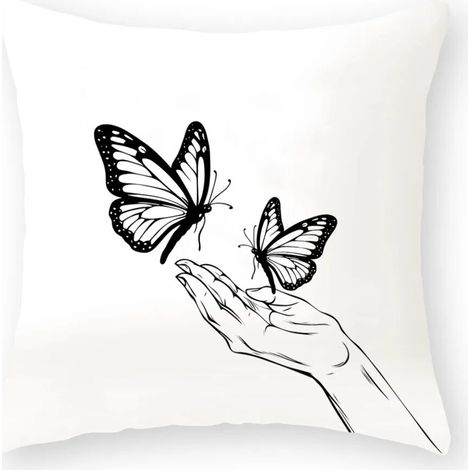 Housse De Coussin Coton Linen - Double Face - Pour Canapé Chaise Lit Voiture Intérieur Extérieur - 40x40 cm (1/5)