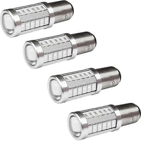 4 ampoules rouges 1157 P21/5w Bay15d à feu stop ultra-lumineux (1/5)