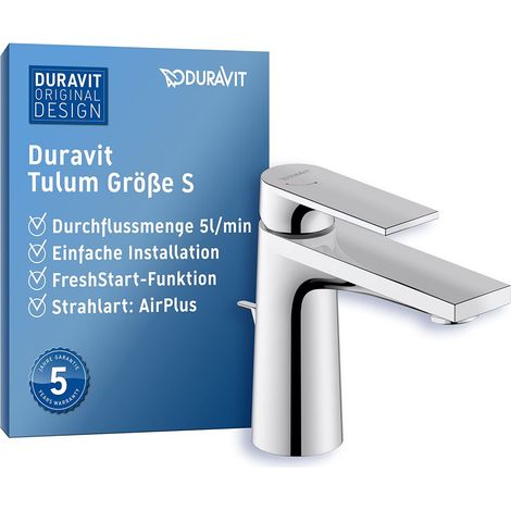 Duravit TU1010001010 Tulum Rubinetto Bagno lavabo, Taglia S, Chrom (1/4)