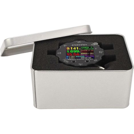 USB-Tester 65W Bluetooth Digitales Spannungs-, Strom-, Leistungs-, Widerstands- und Kapazitätsmessgerät 3,6–32V