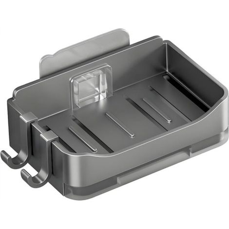 Set di 2 portasapone da doccia, portasapone con scarico, portasapone da parete per doccia, bagno, vasca da bagno, lavello da cucina, adesivo incluso