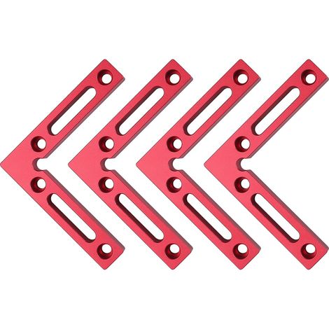 Équerres de Positionnement à 90 Degrés en Alliage d'Aluminium 4,7"x 4,7" Pince d'angle type L 90°Pinces à Angle Droit pour Tiroirs Armoires Cadre Photo (1/5)