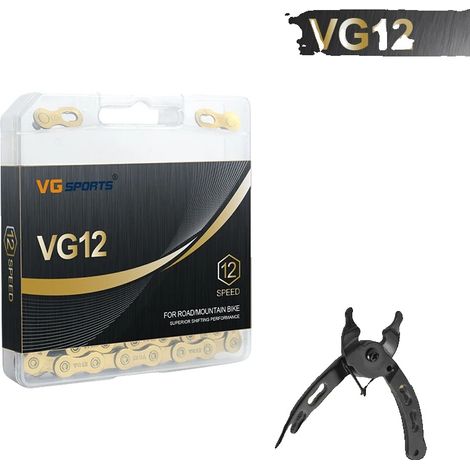 12-Gang Fahrradkette, langlebige Legierungsbauweise, verbesserte Schaltleistung, 1 Stück 12S ti gold Set (1/2)