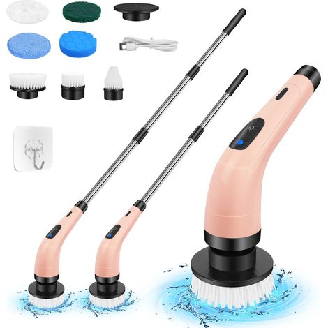 Brosse de nettoyage électrique sans fil à rotation rapide pour douche, baignoire et sol