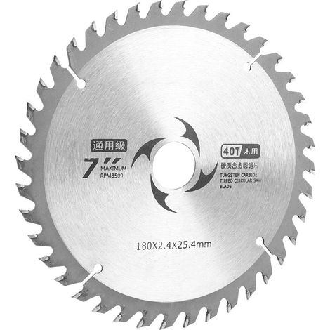 Disque de coupe rond en carbure pour scie circulaire, outils de travail du bois, 7 pouces, 40 dents (1/5)