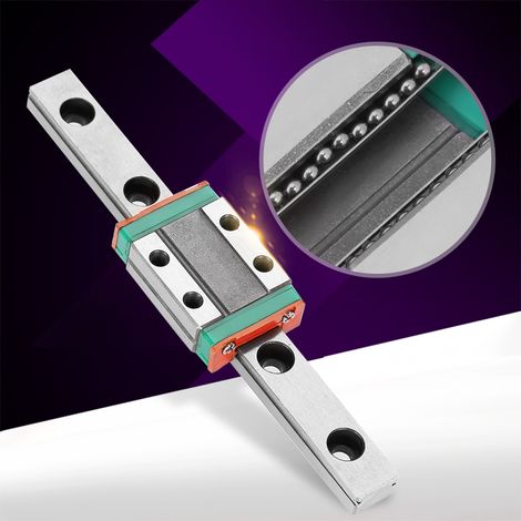 1pc LML9B Rail de guidage linéaire miniature Bloc coulissant de 9 mm de largeur (95 mm) (1/5)
