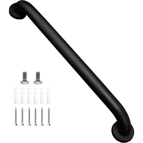 Bathroom handrail in 304 stainless steel, suitable for bathtubs and stairs, matte black, 50 cm (1/5)