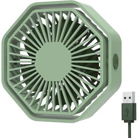 1 potente mini ventilatore (rotazione a 360°, alimentazione tramite USB), portatile e silenzioso, 3 impostazioni di velocità, per camera da letto, ufficio, (1/3)