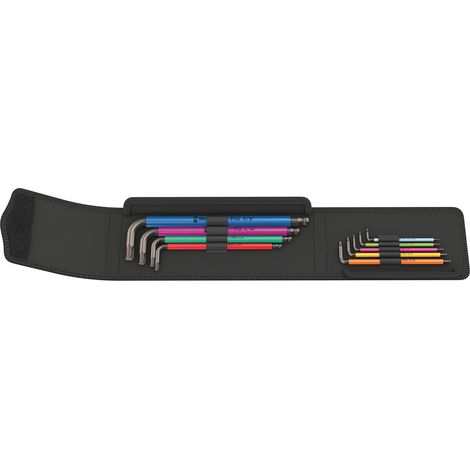 Wera, 950 SPKL/9 SZMulticolour Assortimento di chiavi a L, in pollici, BlackLaser, 9 pezzi (1/5)