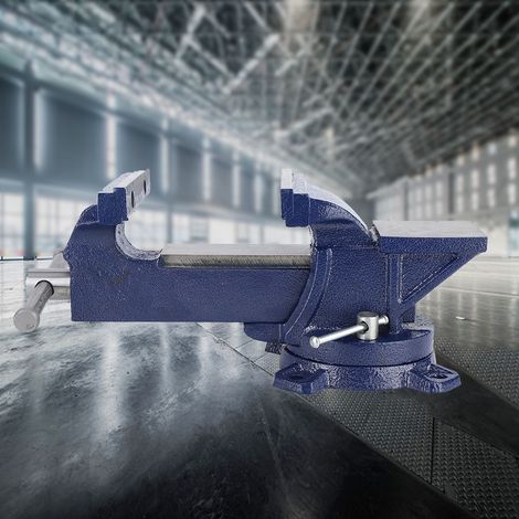 Étau d'établi de 12,7 cm (5 pouces) avec base rotative à 360°, construction robuste et enclume. (1/5)