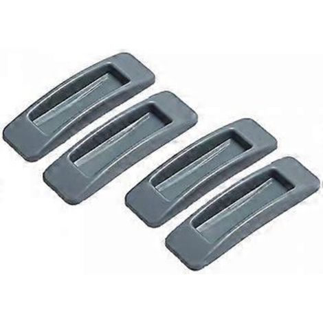 Poignée de porte coulissante - Poignée de porte coulissante - Poignée - 10,9 x 3,3 x 1,4 cm - Poignée de meuble - Poignée de meuble - plastique - gris - Facile à installer (1/3)