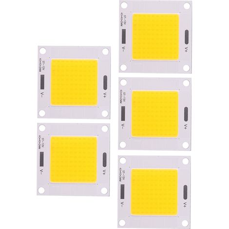 Packung mit 5 leistungsstarken 50-W-COB-LED-Chips für DIY-Projektoren und die Herstellung von warmweißen Glühbirnen (1/5)
