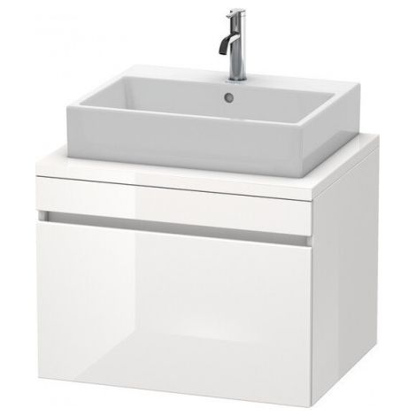 Meuble bas console DURASTYLE 512x700x548mm noyer foncé/blanc mat