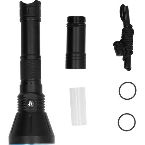 Lampe torche étanche 15000 lumens, torche de plongée professionnelle 150 mètres, lampe puissante pour pêche sous-marine (1/5)