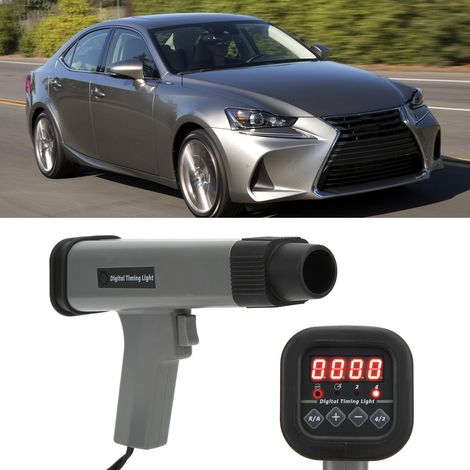 Lampe stroboscopique numérique pour l'allumage de moteurs, 12 V, pour voitures, motos et bateaux. (1/5)