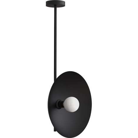 LUMICOM CASSINI Plafoniera, 1XE27, max 42W, metallo, nero opaco, D40cm (1/4)