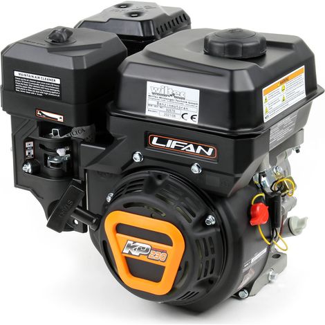 Moteur thermique monocylindre 4 temps 4,8 kW – 223 ccm – Lanceur manuel – Pour plaque vibrante et engins de chantier – Lifan