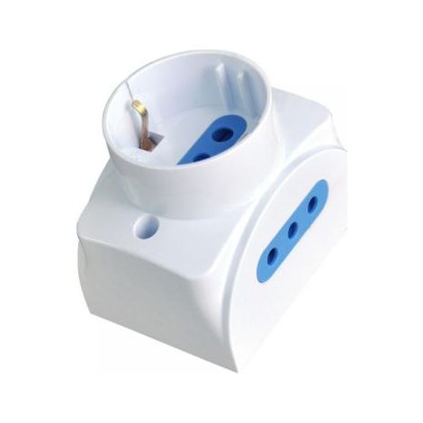 Techly Presa da muro con 2 prese Italiane 2P+T e 1 Schuko 16A (1/4)