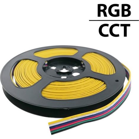 Câble RGB+CCT 6 fils Ø0,52mm 12-24V DC (1/4)