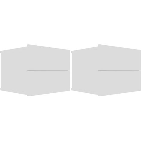 Maison Exclusive - Comodini 2 pz Bianc40x30x30 cm in Legno Multistrato (1/5)