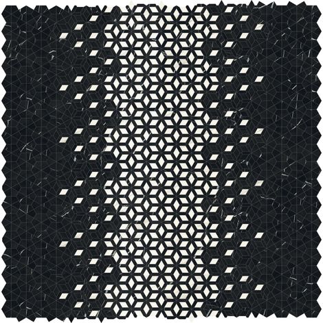 Mosaïque effet Marbre Noir Impérial Optic 284,6x46,6x0,9 cm Brillant Orsiano - Mur intérieur (vendu par carton de 1,33 m²) - RO'MA CARRELAGE