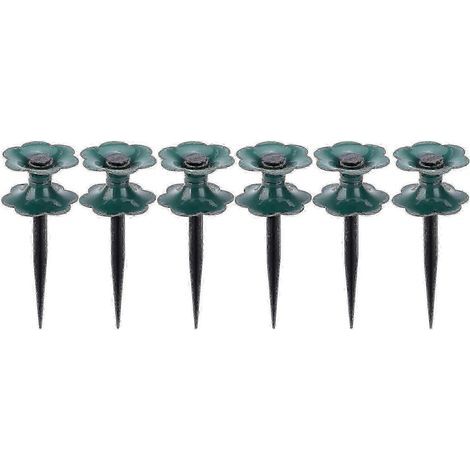 Lot de 6 guides pour tuyau d'arrosage, embout rotatif vert foncé résistant, empêche le tuyau d'arrosage de tomber dans les parterres de fleurs, pour protéger z (1/5)