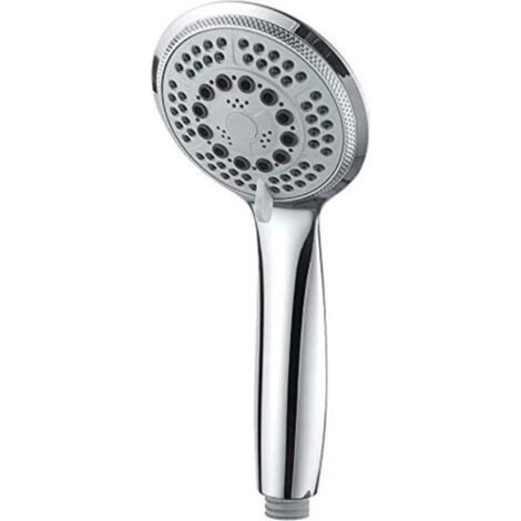 COMPLENTO-G804 Douchette à Main 5 jets pour Salle de Bain, Moyen Pommeau de Douche (G1/2 pouces, 100mm), Chrome (1/5)