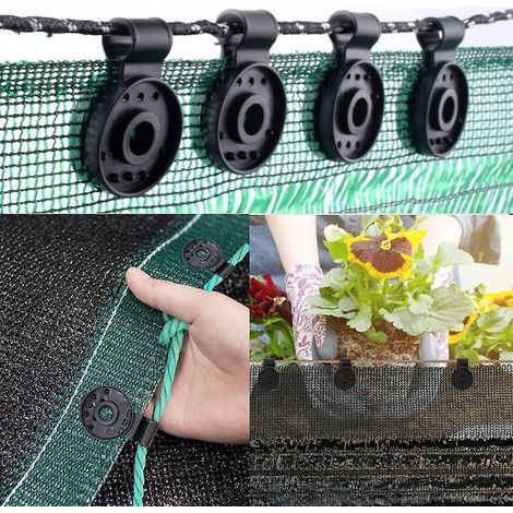 Clips de fixation noirs anti-UV pour écrans de 90 à 350 g/m² (1/4)