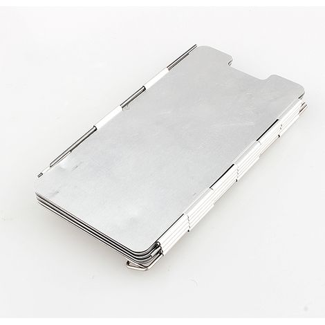 9-teilige, faltbare Windschutzplatte für Camping-Gaskocher, faltbarer Windschutz aus Metall