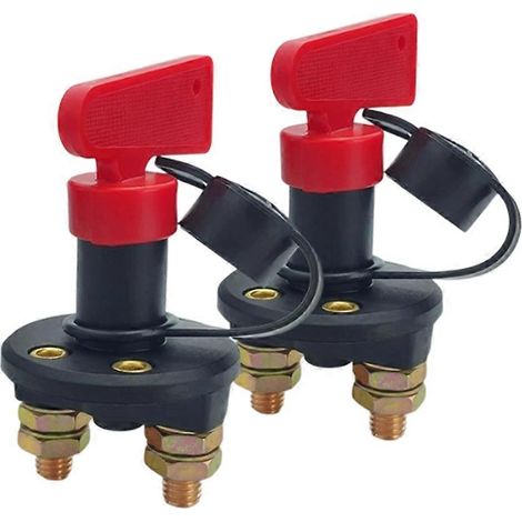 Interrupteur coupe-batterie 12 V/24 V - Coupe-batterie principal pour voiture, camping-car, bateau, quad, véhicule, camion (1/5)