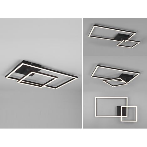 LED Deckenleuchte PADELLA Schwarz dimmbar Warmweiß, Breite 63cm (1/5)
