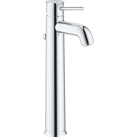 Grohe – Mitigeur de lavabo monotrou à levier métallique – Finition chrome – Hauteur 325mm – Système de montage rapide – 32868000 (1/6)