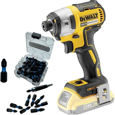 Dewalt DCF887N 18V XR G2 Brushless 3 Speed Impact Driver Bare + 25pc Torsion Set (1/5)