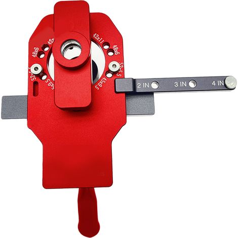 Kit gabarit charnière 35mm alu, foret 35 et 4mm, guide perçage meuble réglable, accessoires pose charnière armoire (1/5)
