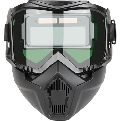 Casque de soudage auto-obscurcissant, bouclier intégral respirant, masque de sécurité réglable à souder, idéal pour l'usine, la fabrication de métaux (1/5)