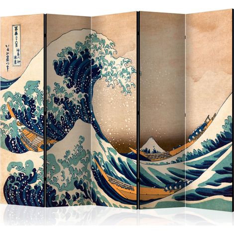 Paravento - Hokusai: The Great Wave off Kanagawa (Reproduction) II [Room Dividers] - 225x172 (1/4)