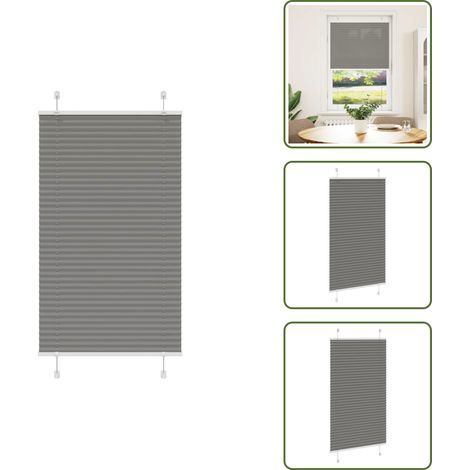 vidaXL Plissee Anthrazit 80x150 cm Stoffbreite 79,4 cm Polyester (1/5)