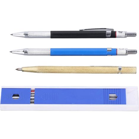 Porte-mine de 2 mm pour le travail du bois, outil de marquage et de traçage avec mine de rechange, adapté au travail du bois (1/5)
