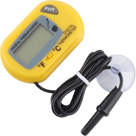 Thermomètre numérique LCD pour aquarium avec capteur, contrôleur filaire, accessoires pour aquarium (jaune) (1/5)