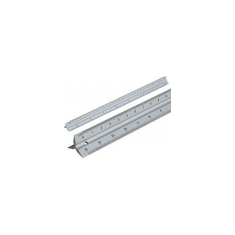 Faithfull – Règle graduée en aluminium 300 mm – 6 échelles 1:20 à 1:125 – Profil triangulaire pour précision – Outil de dessin de précision (1/4)