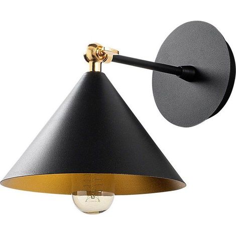 Wandlampe Schwarz - Industriell und skandinavisch - Metall - Trendiges Design (1/5)