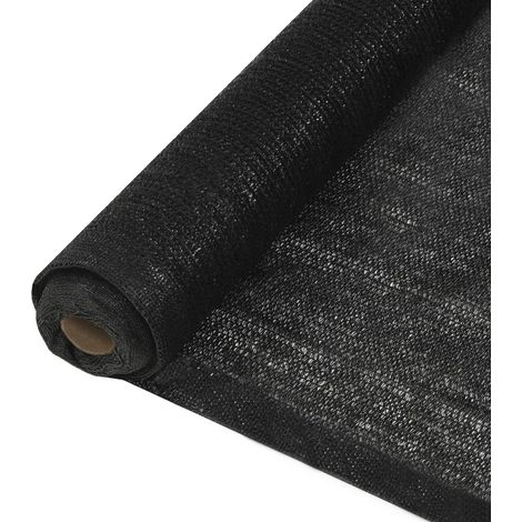 vidaXL Filet brise-vue PEHD 2 x 10 m Noir (1/5)