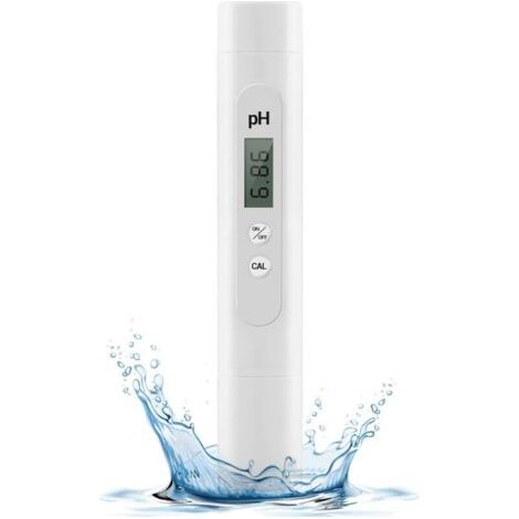Testeur PH Mètre Électronique, Plage de Mesure de 0 à 14 pH, Testeur pH Piscine de Haute Précision, pH Metre pour Piscine, Aquarium, Eau Potable