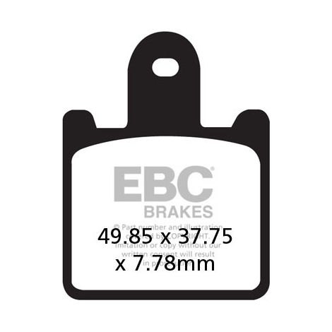 Plaquettes de frein EBC GPFAX417/4HH pour piste/professionnel (jeu pour 1 disque)