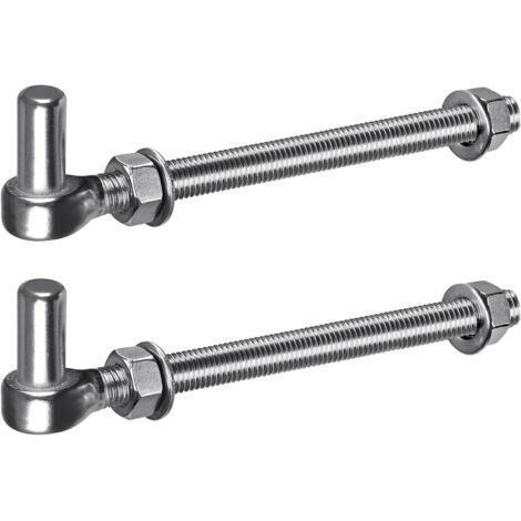 M16 Gate Hinge 2pcs Field Eye Hardware Heavy Duty 16mm Hook for Metal Garden Hanging Pin for Farm Gate/Wooden Fence/Driveway, 440lbs/10" (1/5)