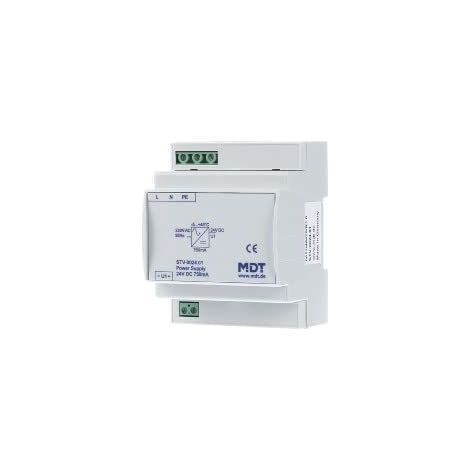 ALIMENTATION UNIVERSELLE 24V DC, 750MA POUR KNX MAISONS ET BATIMENTS INTELLIGENTS AUTOMATION STV-. MDT STV-0024.01